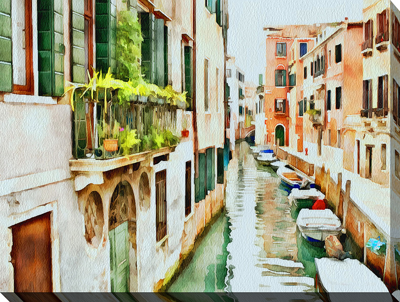 Venice Canals Watercolor XIX